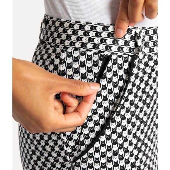 Betabrand Straight-Leg Chino Dress Pant Yoga Pants Catstooth Size Small Petite - Picture 7 of 13